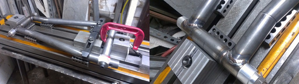 fixture for swing arm welding